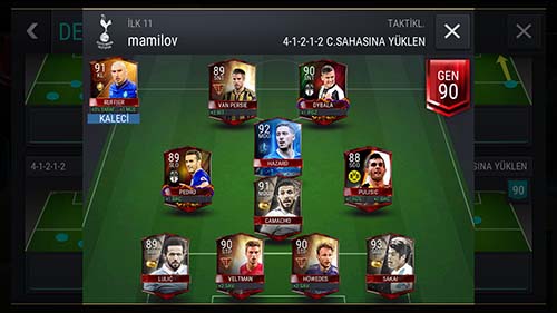 FIFA Mobile Lineup and Leveling